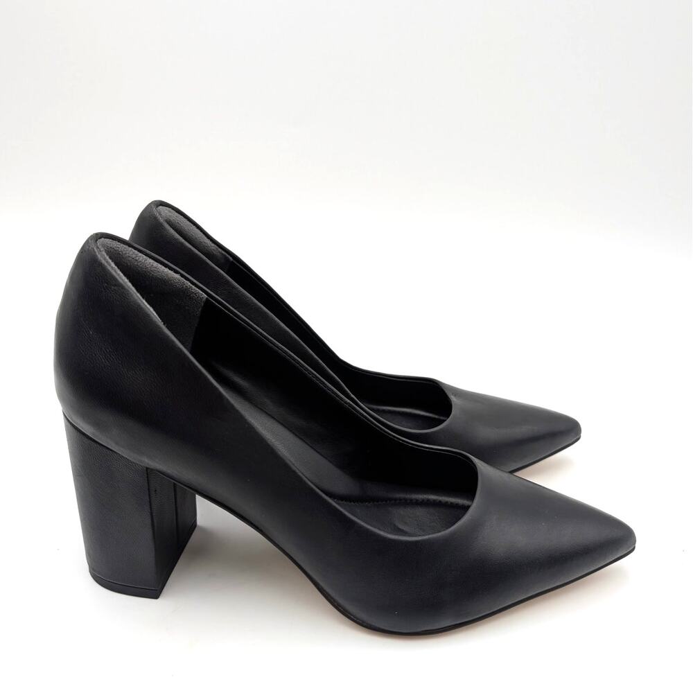 Nordstrom Poppy Pointed Toe High Heel Pump Women's Black Size US7M EU37 - Picture 3 of 13